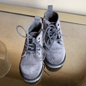 Zara velour grey booties